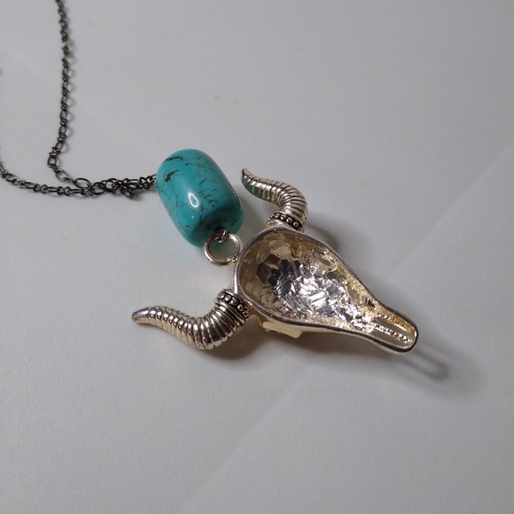 Bull Skull Pendant Necklace - Picture 11 of 16